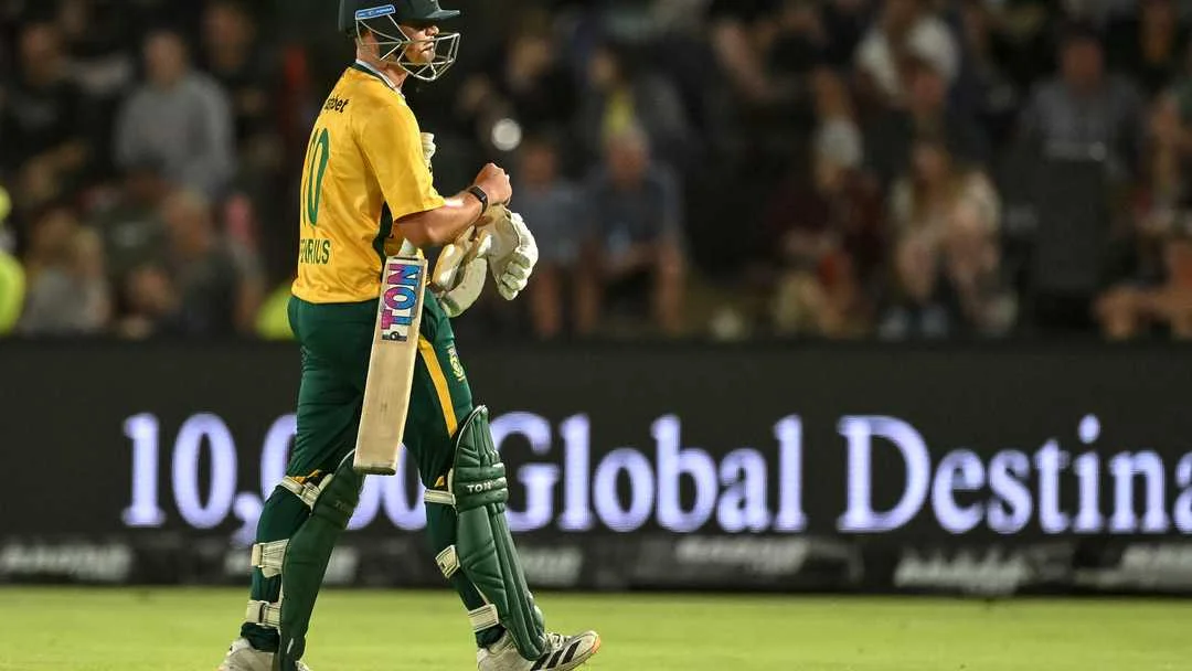 Lhuan-dre Pretorius and South Africa during the Zimbabwe clash in the Namibia T20I Tri-Series 2026 at Windhoek, GNN powered by The Guru Gyan