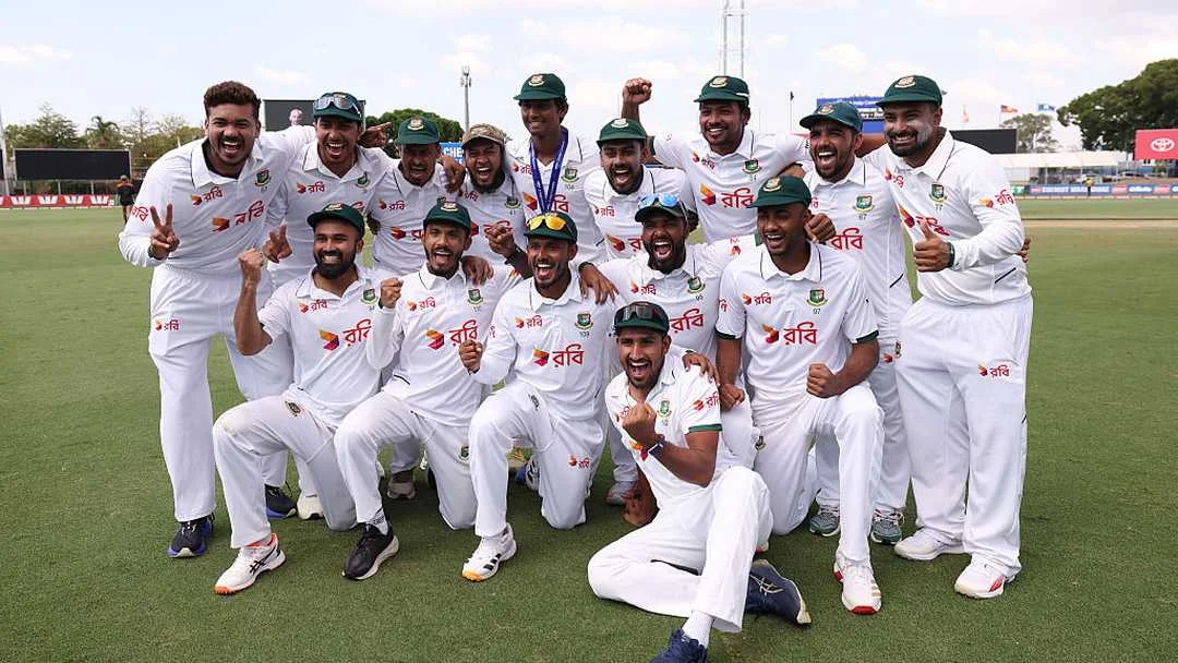 Bangladesh players celebrating historic Test success against Australia during the 2026 tour, Guru News Network and The Guru Gyan cricket coverage