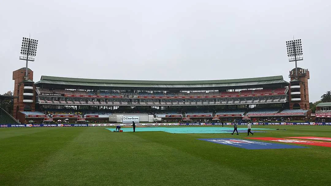 St George’s Park in Gqeberha during South Africa and Australia Test cricket coverage, with the rain delay and Simon Harmer selection in focus on GNN