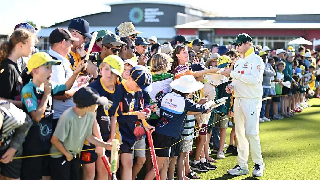 Scenes from the Australia vs Bangladesh Test at Great Barrier Reef Arena in Mackay during a match that finished inside two days