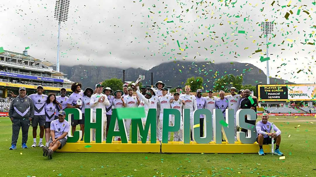 South Africa Australia Test series victory at Newlands following Simon Harmer's six wicket performance and Kagiso Rabada's historic bowling milestone, GNN analysis