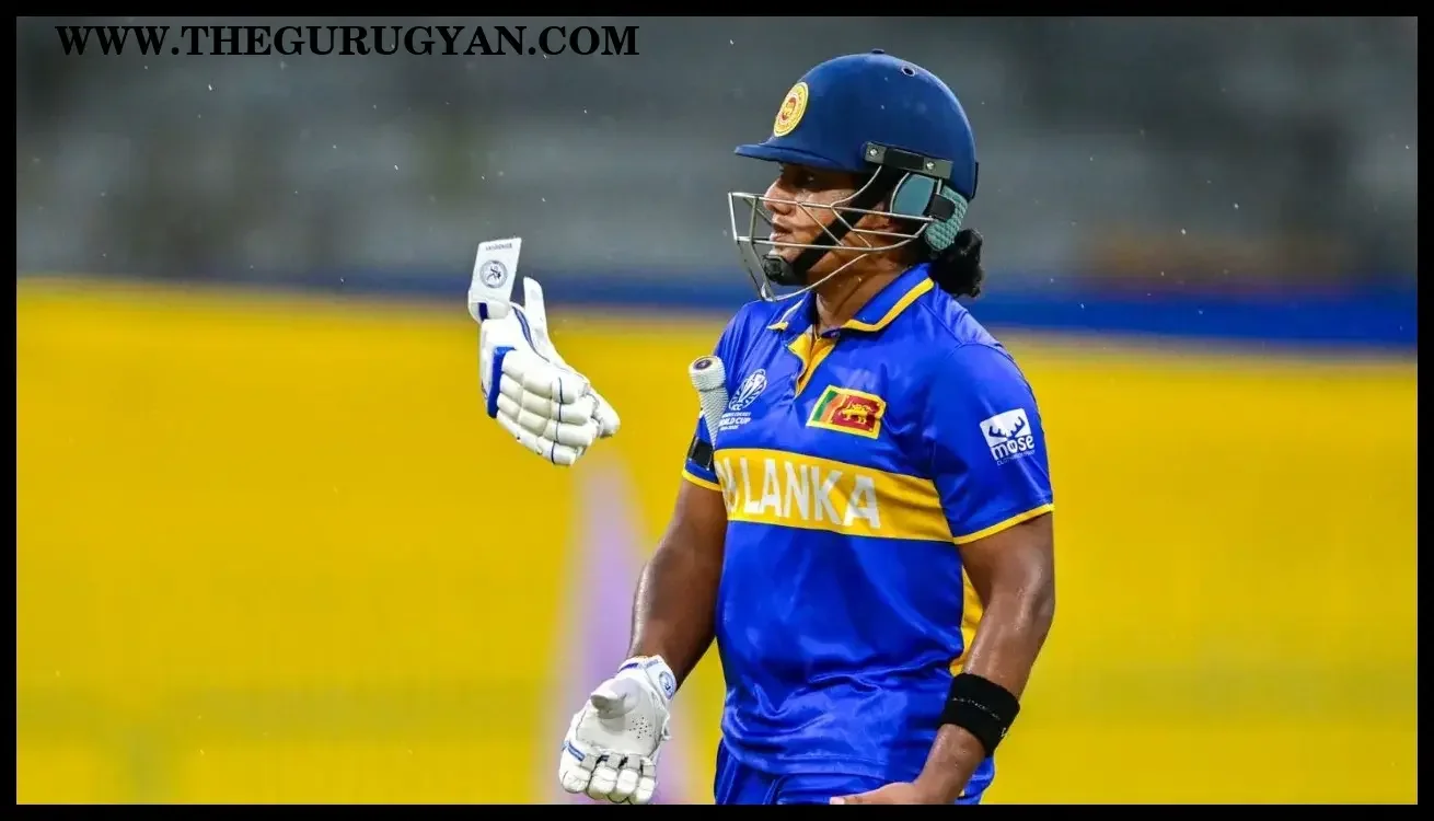Chamari Athapaththu reacting after Sri Lanka's defeat against West Indies in the Women's T20 World Cup.
