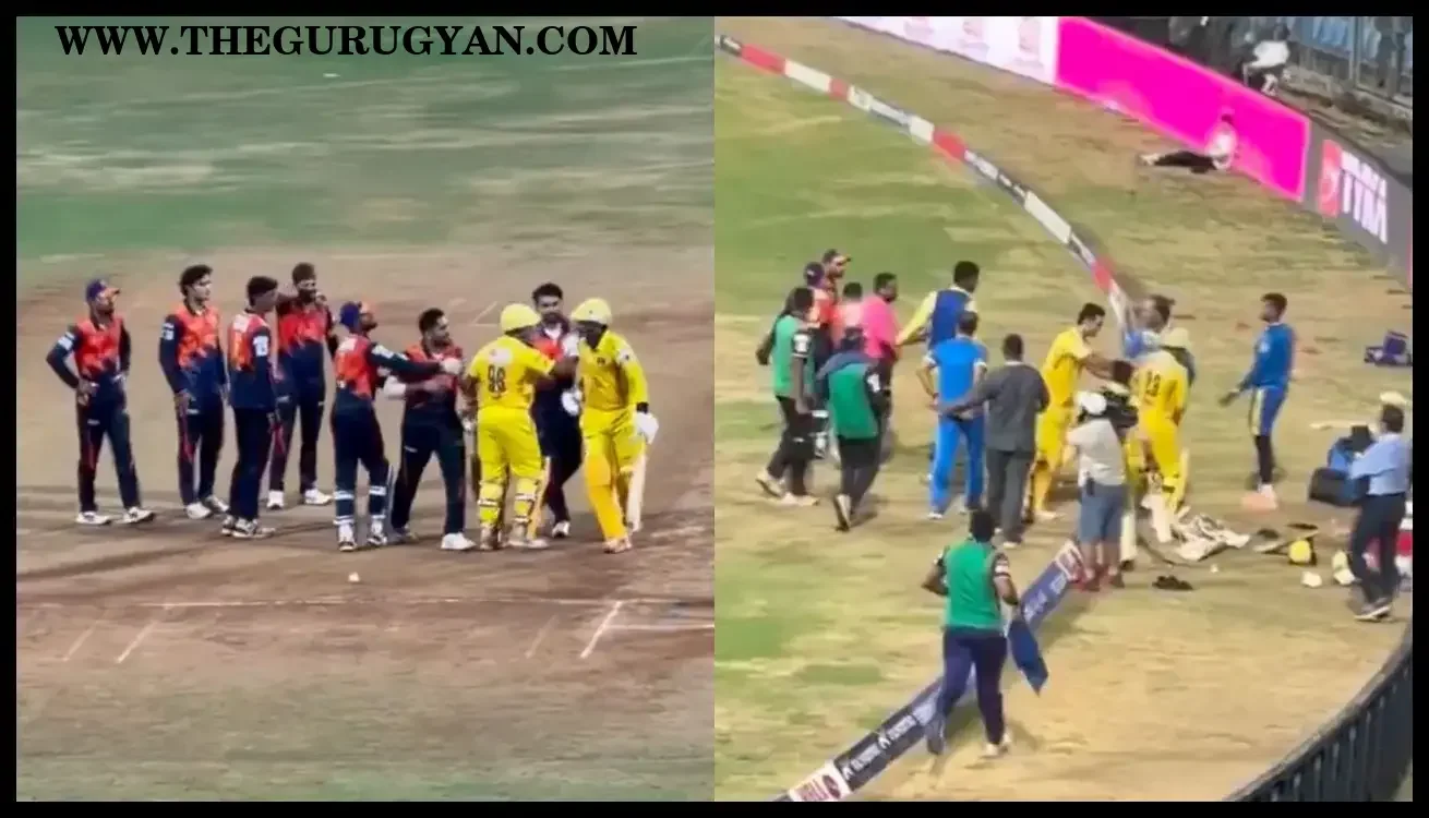 Mumbai T20 League final controversy involving Rohan Raje, Gaurav Jathar and intervention by Shivam Dube.