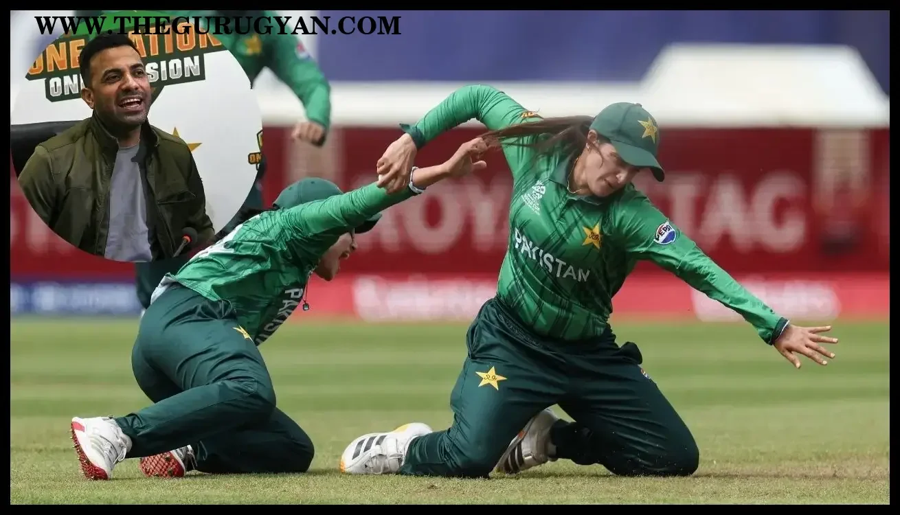 Pakistan head coach Wahab Riaz during discussion around India Women versus Pakistan Women match and fielding concerns.
