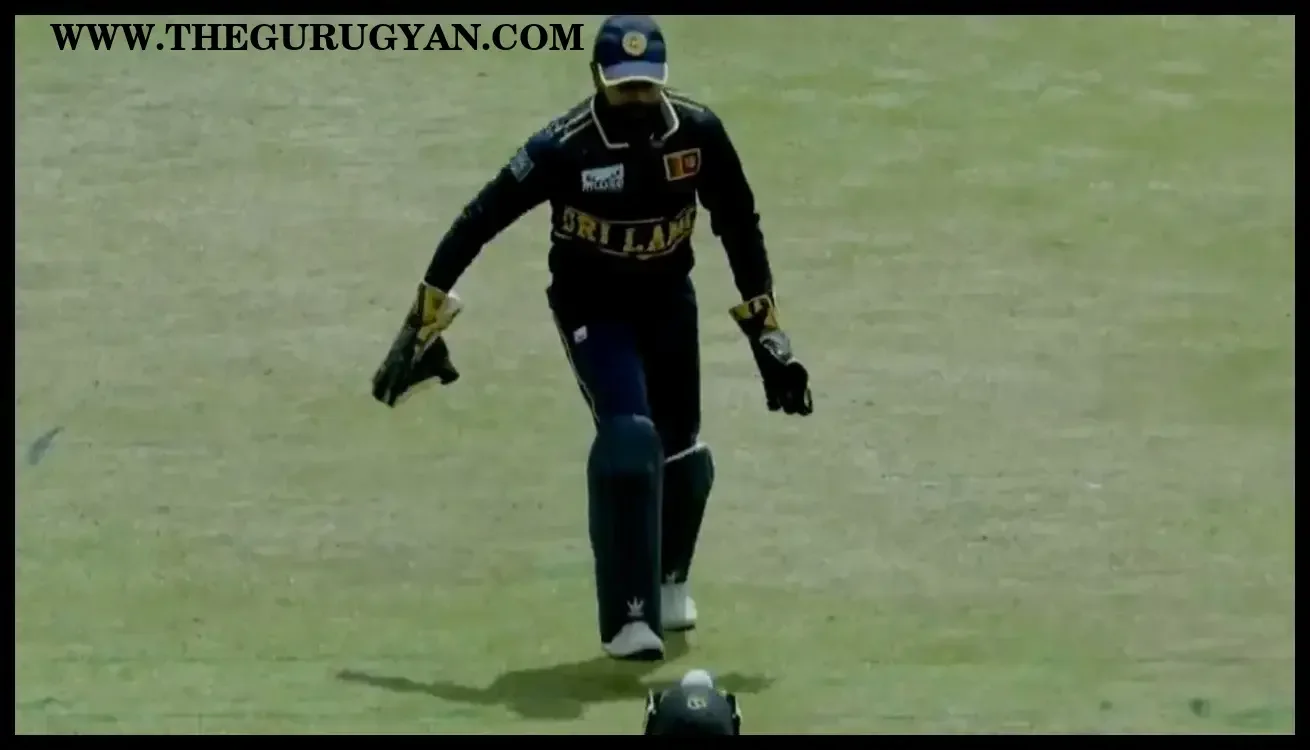 India A and Sri Lanka A match featuring a helmet-related penalty runs incident during the Tri-Series game.