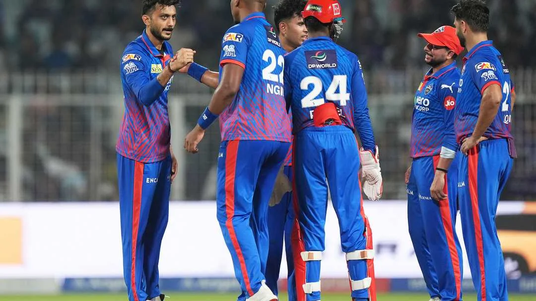Delhi Capitals IPL 2026 season review visual covering KL Rahul batting form, DC bowling struggles and GNN cricket analysis by The Guru Gyan