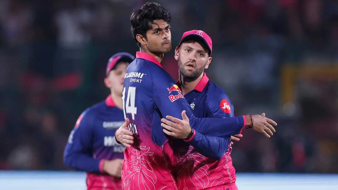 IPL 2026 playoff race analysis graphic featuring Rajasthan Royals, Punjab Kings, Kolkata Knight Riders, Chennai Super Kings and Delhi Capitals qualification scenarios