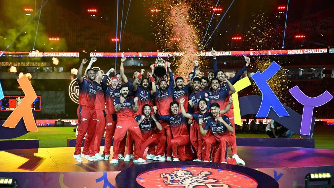 RCB IPL 2026 campaign analysis featuring Virat Kohli, Bhuvneshwar Kumar, Rajat Patidar and Krunal Pandya in a dominant Royal Challengers Bengaluru season covered by GNN